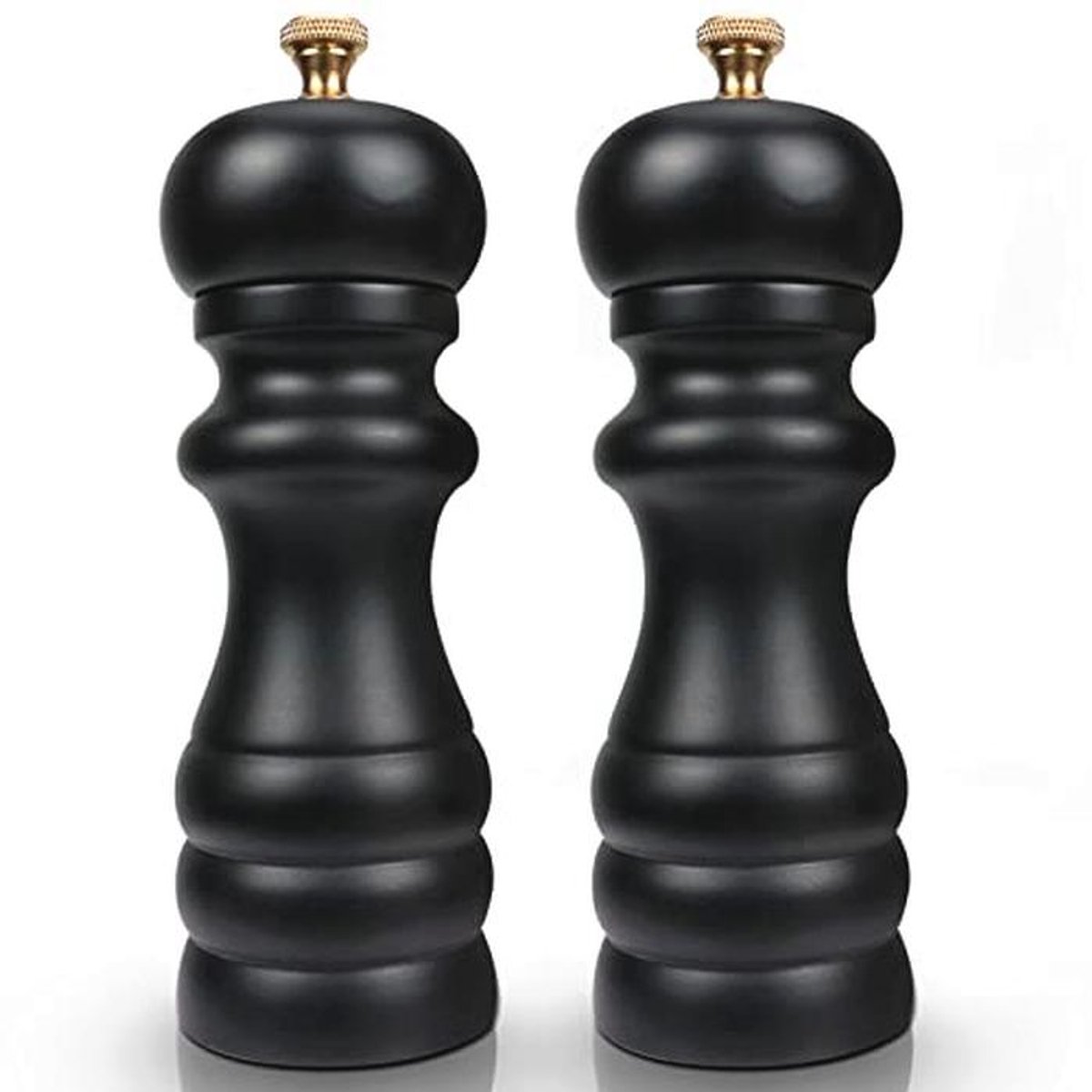 Zout- en Pepermolen Set - 6.5 Inch Handmatige Molens van Hout met Keramische Molen