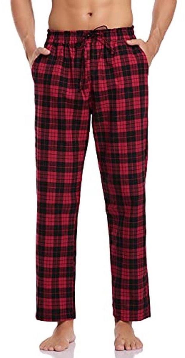 Lange geruite pyjamabroek voor heren - Katoenen slaap- en loungebroek