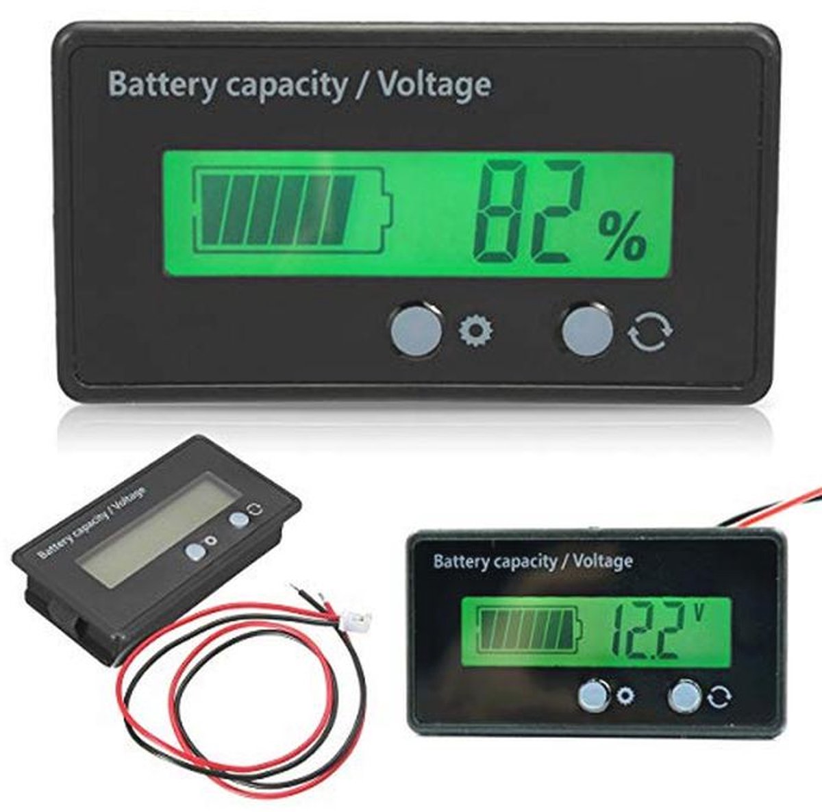 LCD Spannings- en Batterijcapaciteitsmeter met Achtergrondverlichting