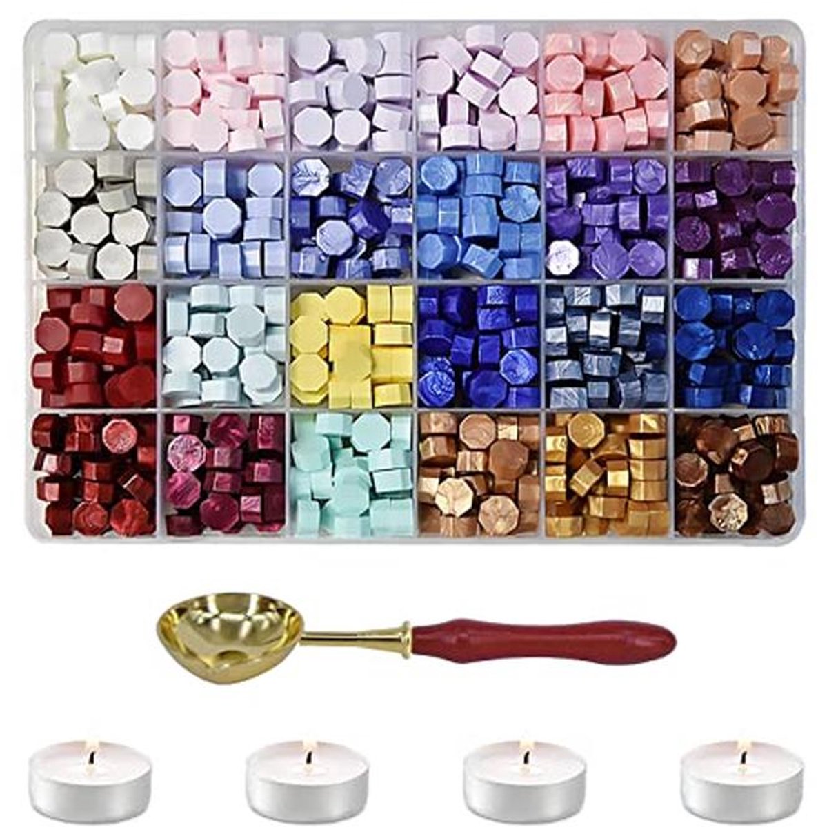 Seal Wax Beads Set - 600 Kleuren voor Verzegelingen en Cadeaus