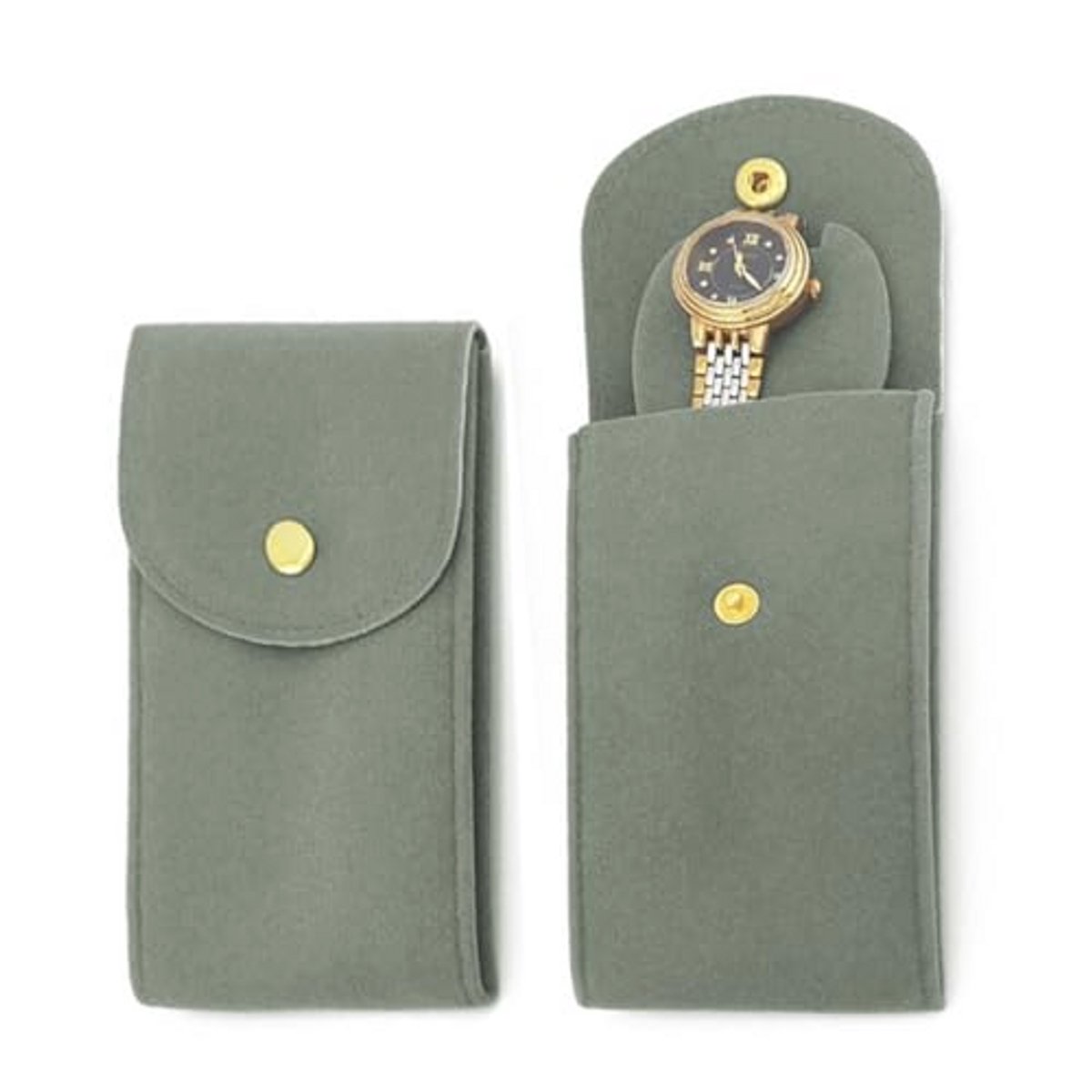 Draagbare Horloge Organizer - Grijze Reishorlogetas voor 1 Horloge