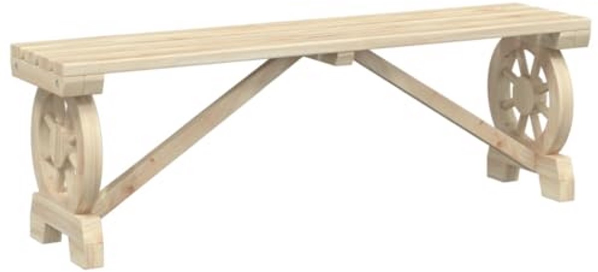 Houten Tuinbank 115 cm - Duurzaam en Robuust Voor Buiten