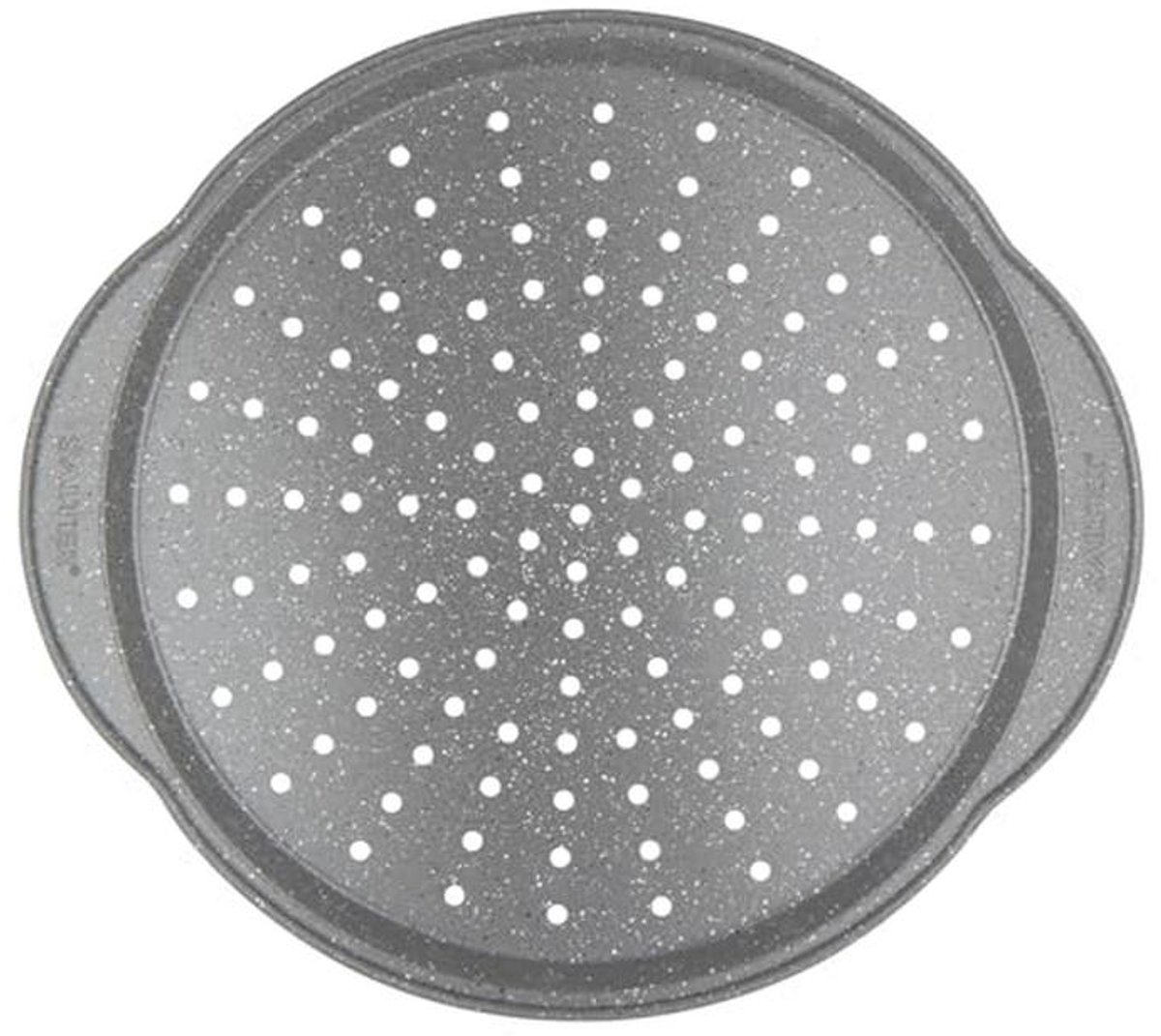 Marblestone 37cm Pizza Tray - Non-Stick Perforated Oven Sheet with Handles, Easy to Clean