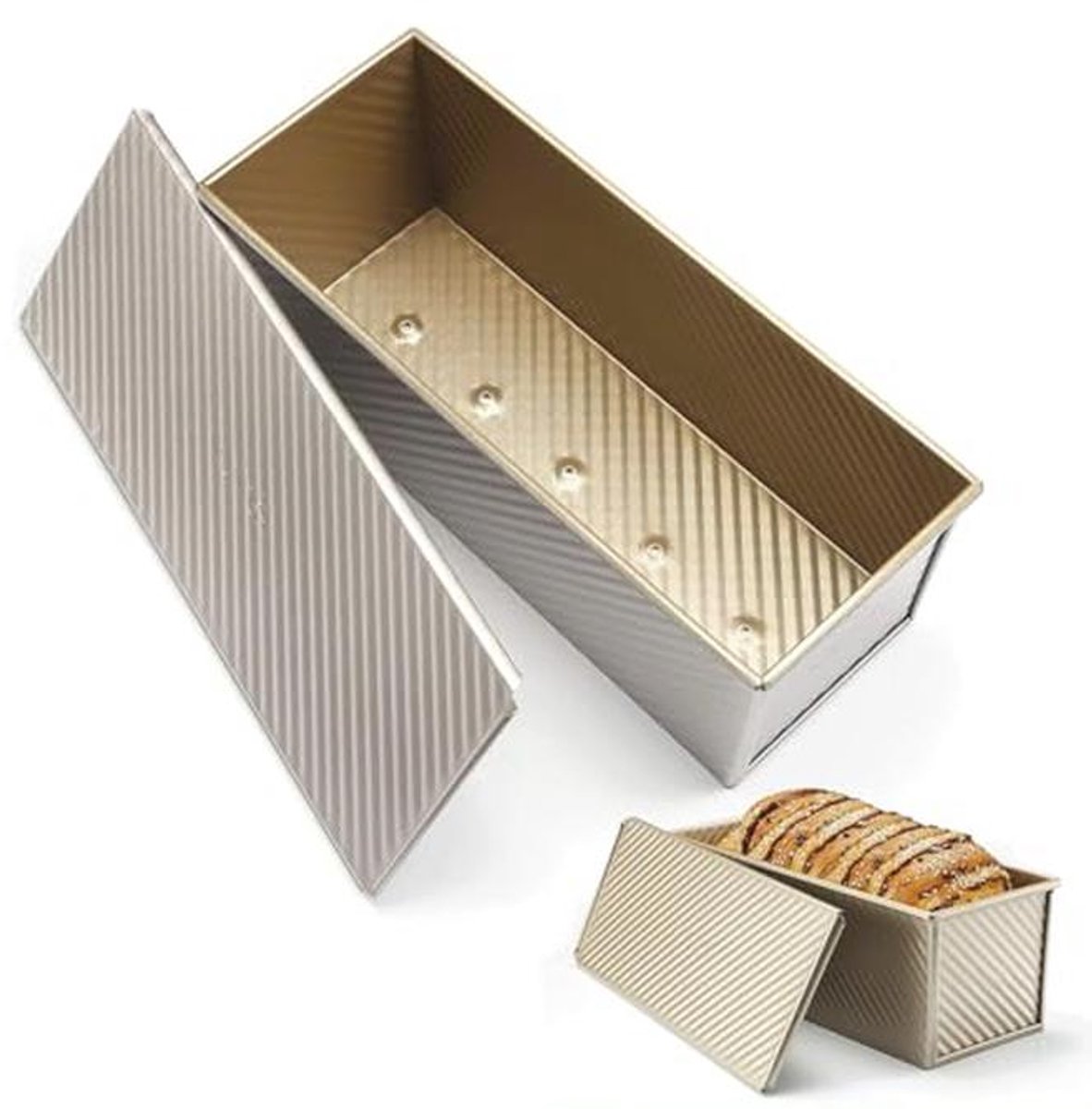 Rechthoekige Toastbrood Bakvorm met Deksel - 32 x 12 x 11 cm