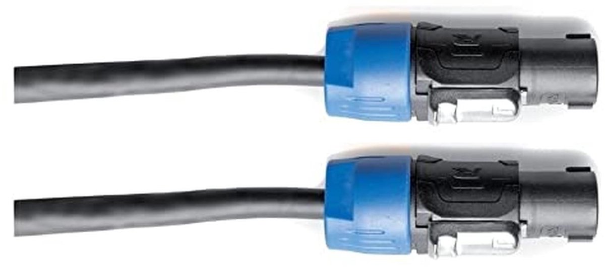 Luidsprekerkabel 10m met REAN-stekker - Zwart