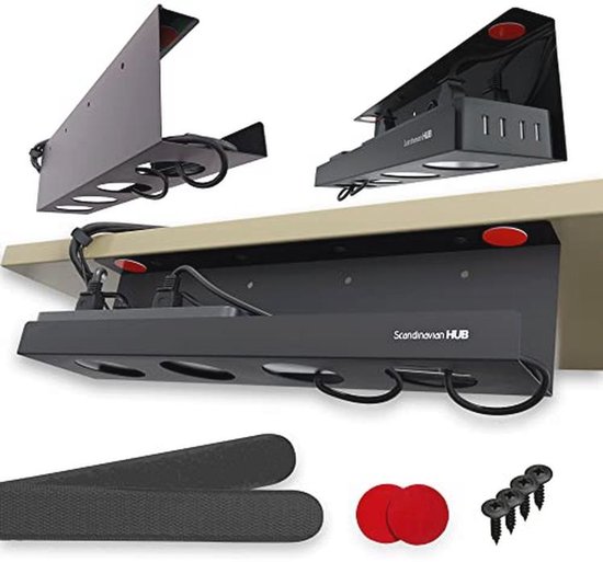 Kabels Opruimen Kantoor Cinati Kabelmanagement-plank Onder Het Bureau, Zonder Boren, Voor Bureau Kabelgoot