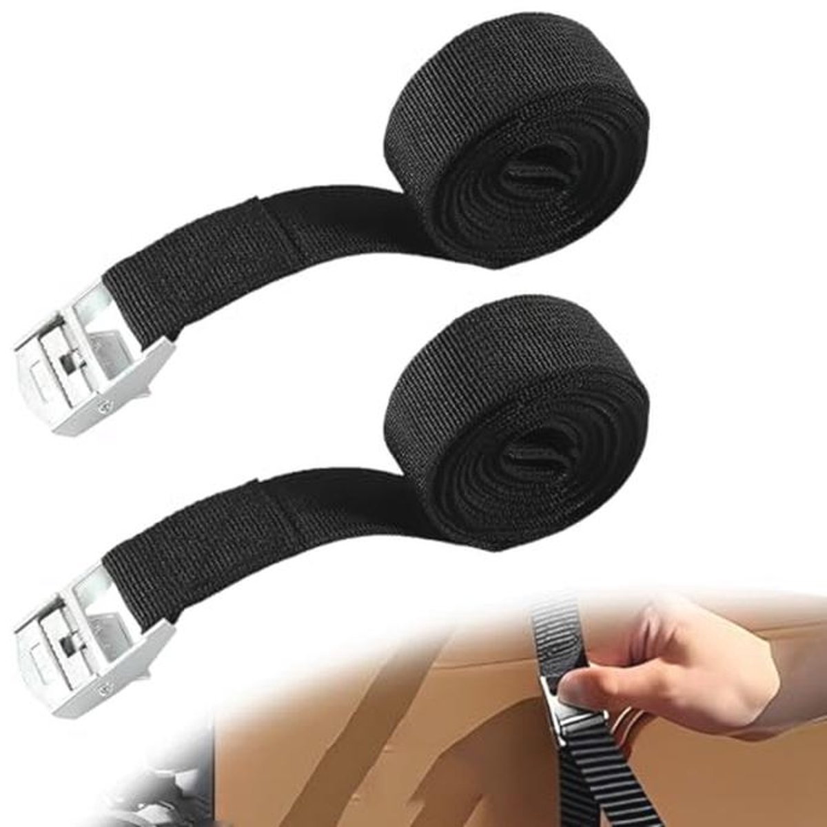 4 Stuks Professionele Bevestigingsriemen 1m x 20mm - Duurzame Spanbanden Voor Fiets, Motor En Bagage