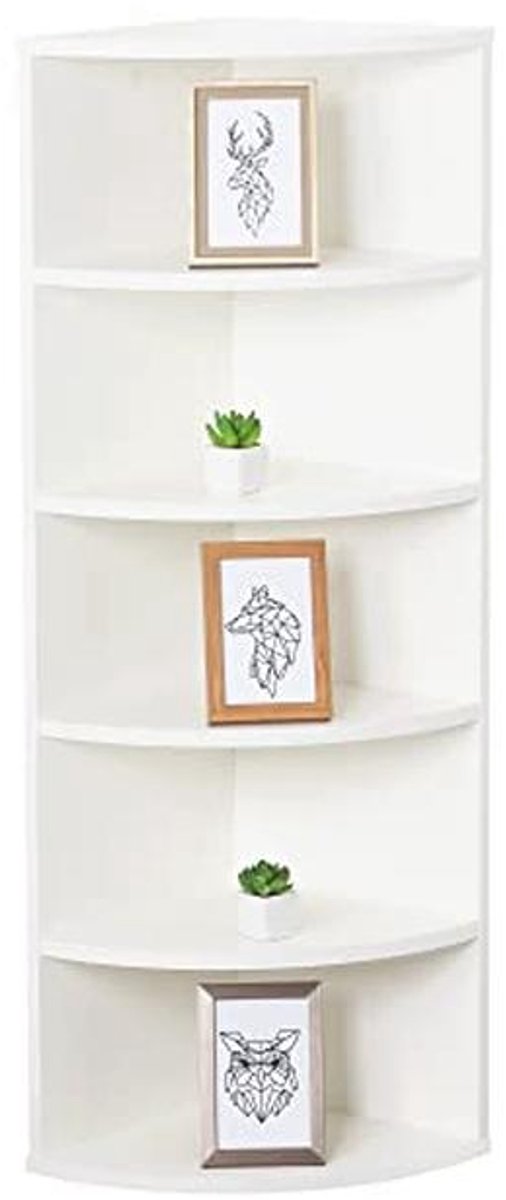 Wandrek 110 x 33 x 33 cm - Wit Hoekrek voor Muur en Vloer