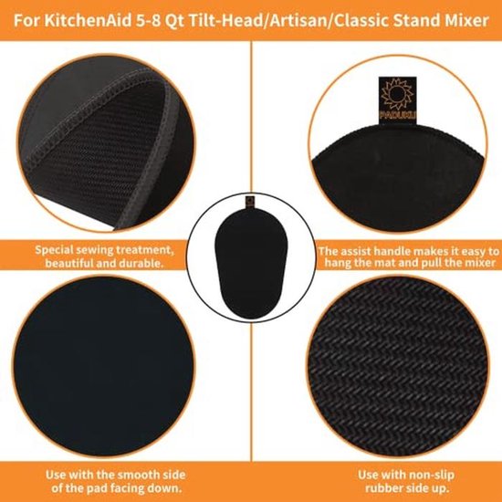Keukenaccessoires Glijplank Onderlegger Mat voor Staande Mixers van Merkloos — afbeelding 3