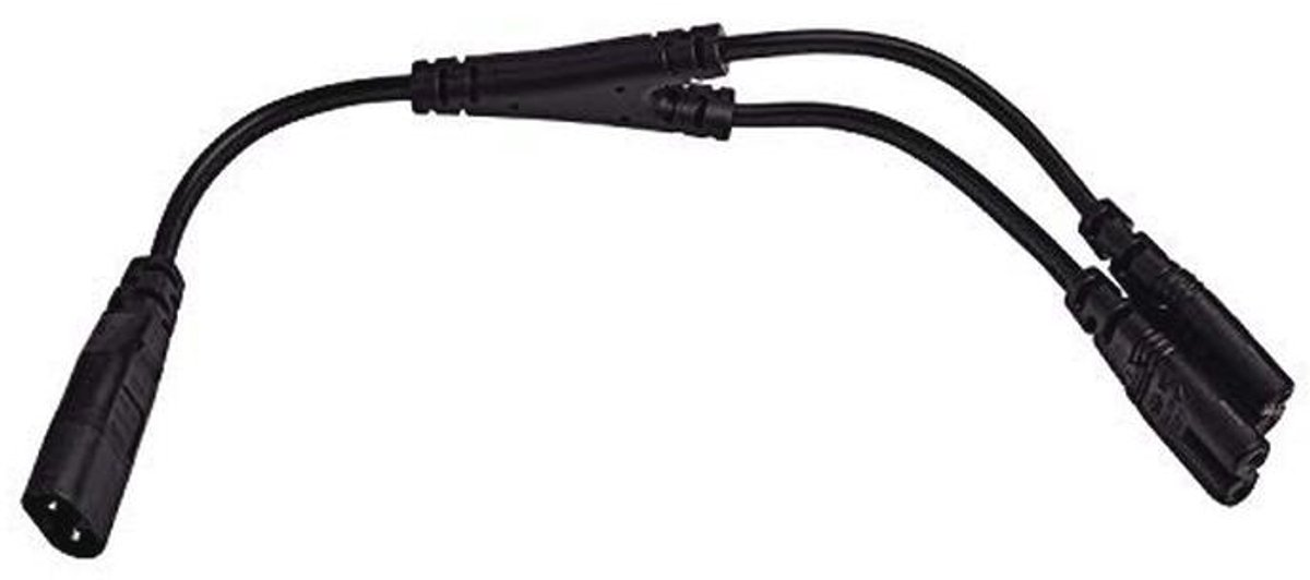 Splitter-netkabel IEC320 C8 naar 2X C7 Y - 30 cm, zwart
