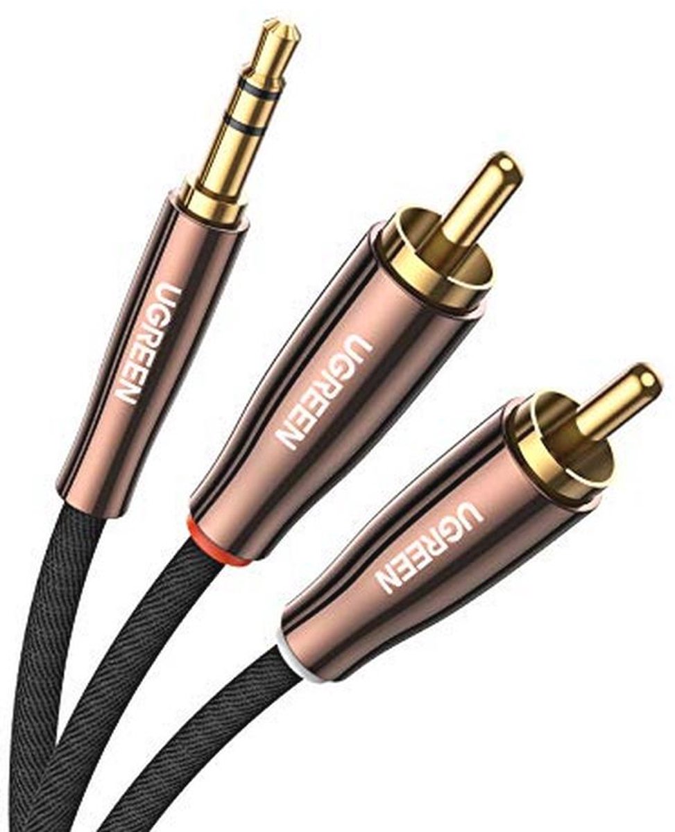 Audio Kabel 3.5mm naar 2 RCA - 2 meter