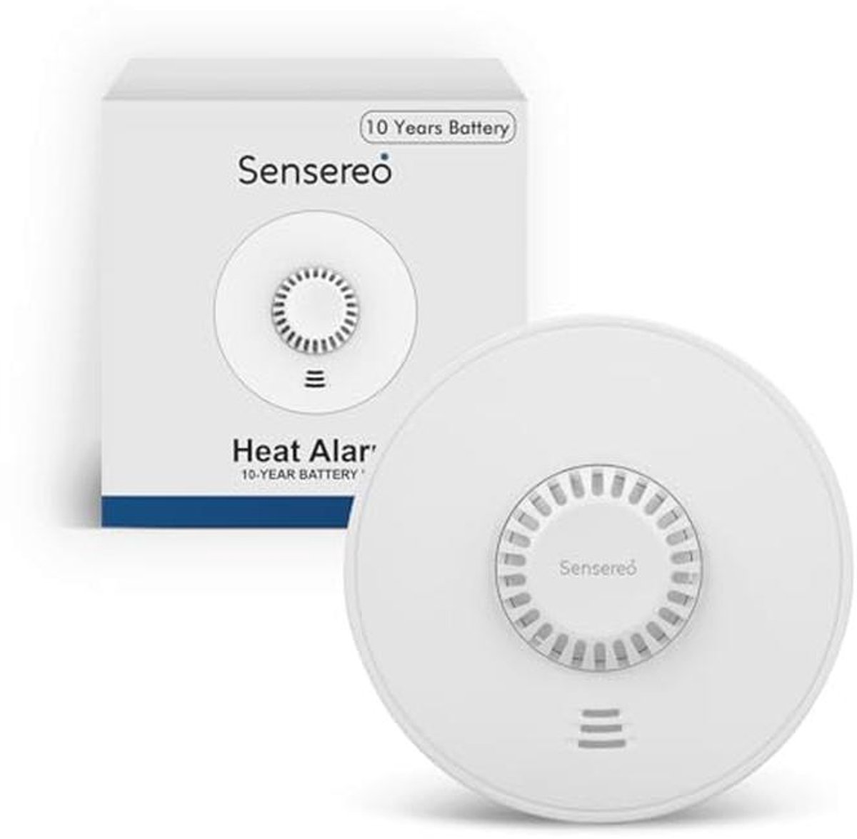 Hitte Alarm 10 Jaar - Verzegelde Batterij en Installatiepakket, Hitte Detector voor Huizen en Kantoor