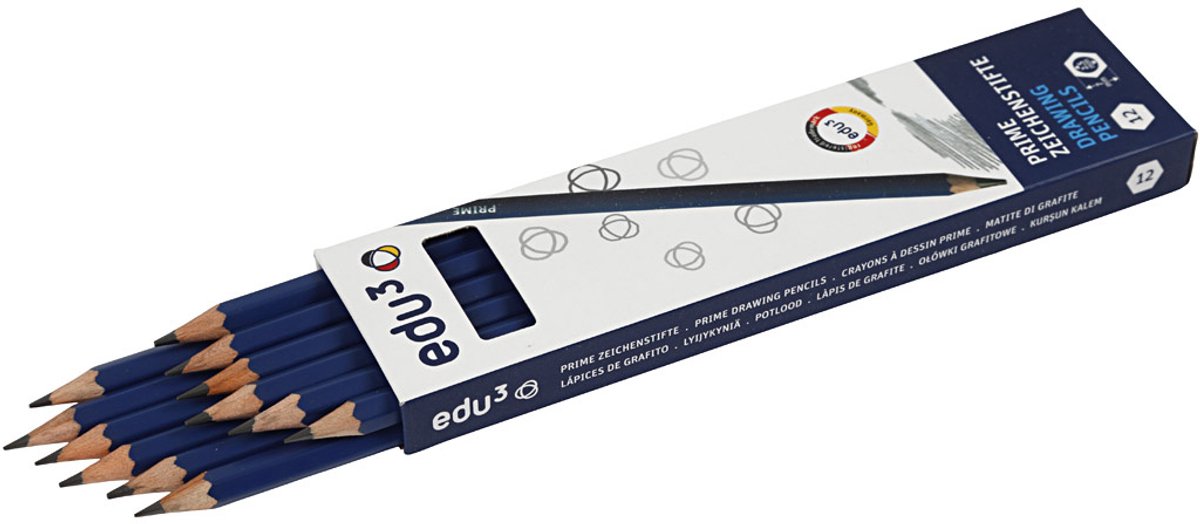 Edu Tekenpotlood, hardheid 4B, 12 stuk/ 1 doos