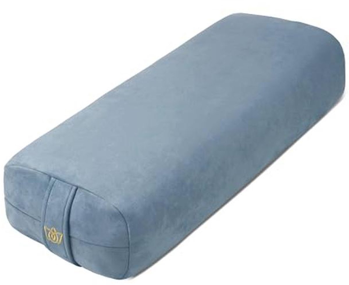 Luxe Fluwelen Yoga Bolster Kussen voor Restorative Yoga - Groot Rechthoekig Ondersteunend Meditatiekussen met Draaggreep - Machinewasbare Hoogwaardige Hoes