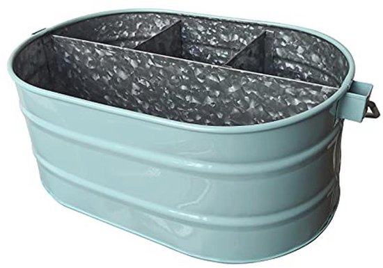 Verstevigd Metaal Caddy met 4 Compartimenten - Rustieke Boerderij Keuken, Binnen-Buiten Picknick Bestek, Multifunctionele Opslag Tray — afbeelding 4