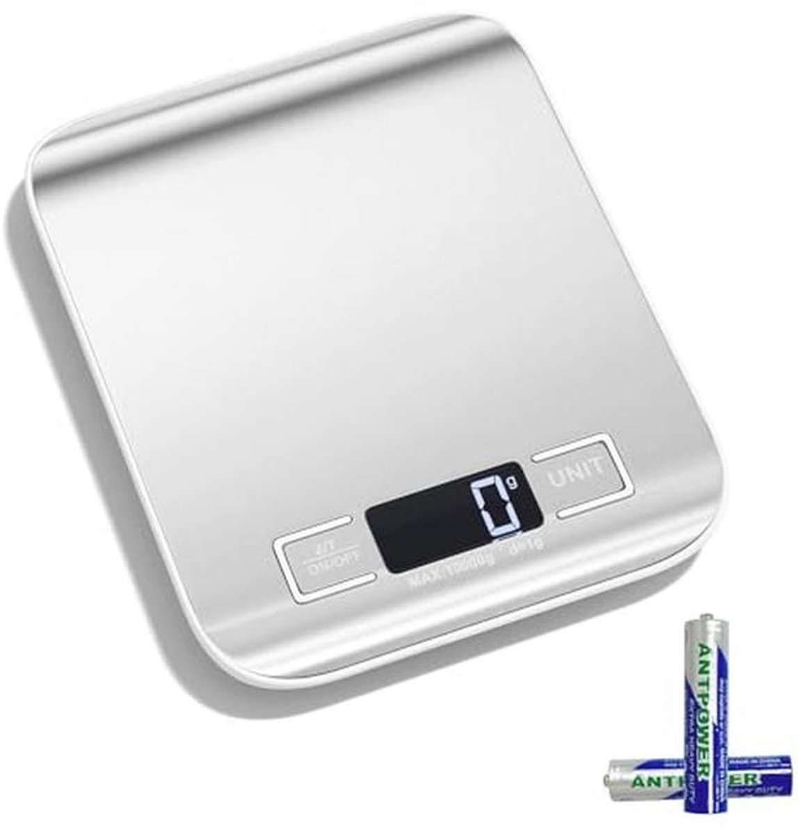 10 kg Digitale Keukenweegschaal - Roestvrij Staal met LCD-Display en Tarra-Functie