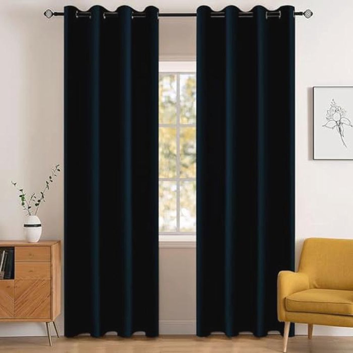 Waterdichte Gordijnen Set van 2 - 140x300 cm - Warmte-Isolerend, Ondoorzichtig, Geluidsbes