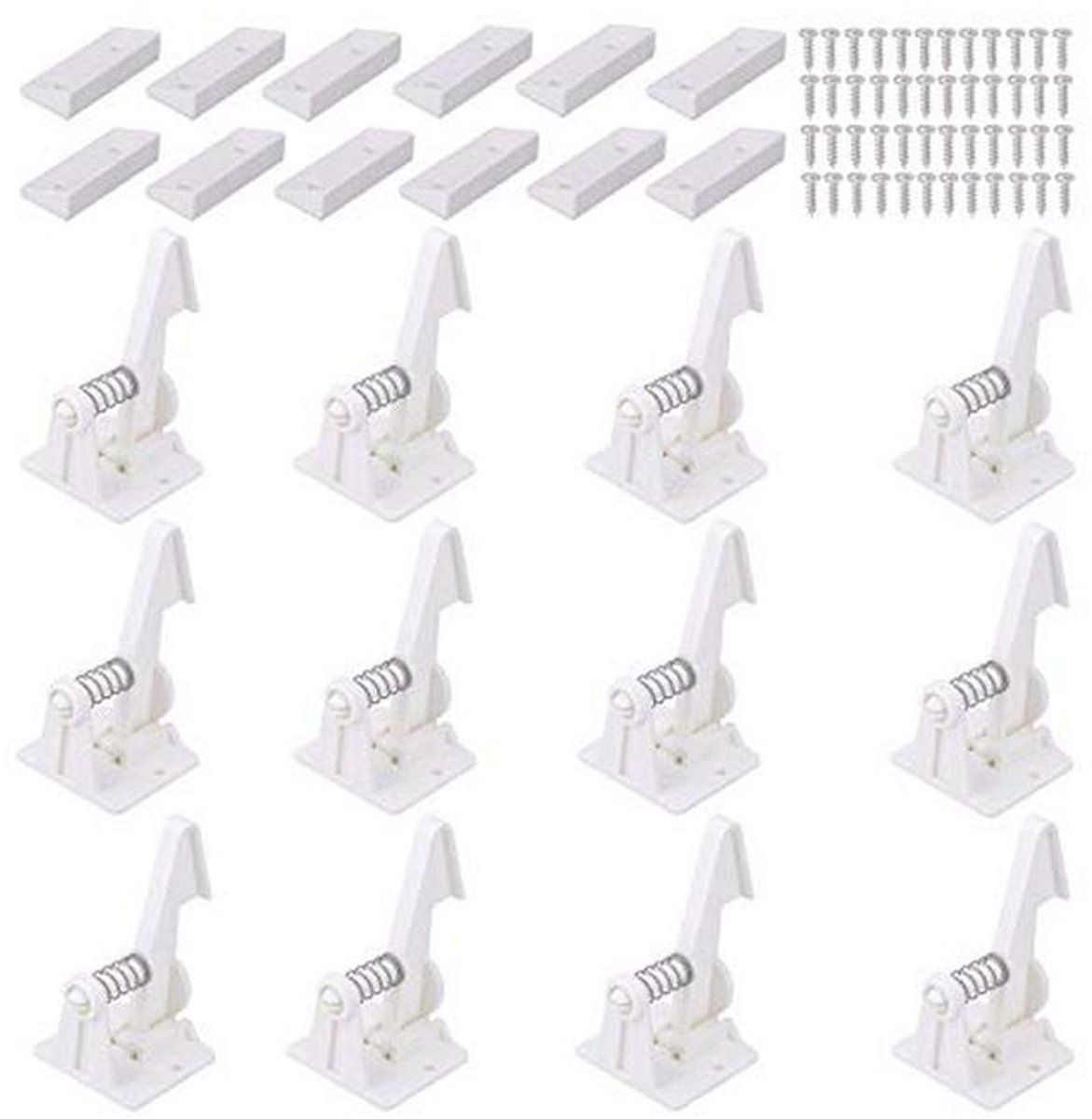 Kastsloten Kinderveiligheid - 12 Stuks Baby Proofing Kasten en Ladeslot met Eenvoudige Installatie
