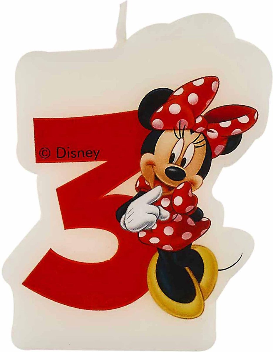 grafisch Verhuizer behang Minnie Mouse Kaars 3 jaar | bol.com