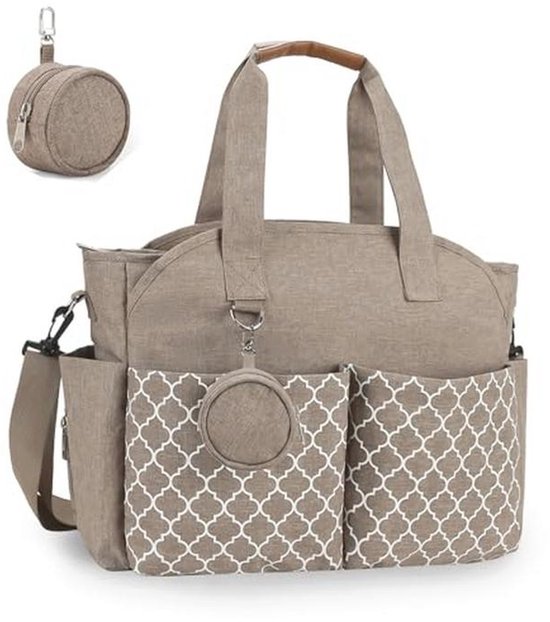 LÄSSIG Babyluiertas met aankleedkussen voor onderweg/casual hangende organizer, zwart