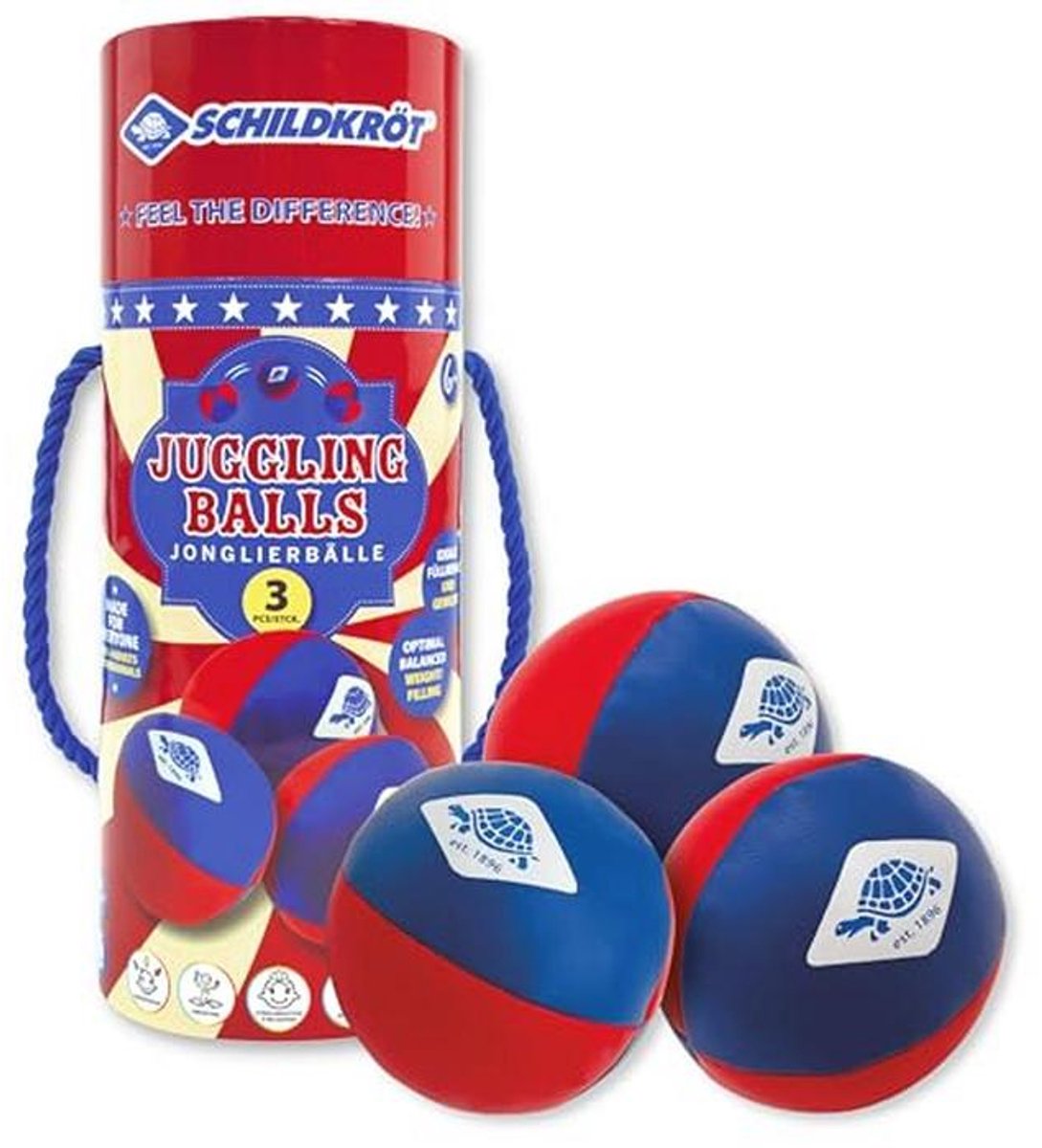Set van 3 Perfect Gebalanceerde Jongleerballen van 6 cm voor Beginners en Gevorderden
