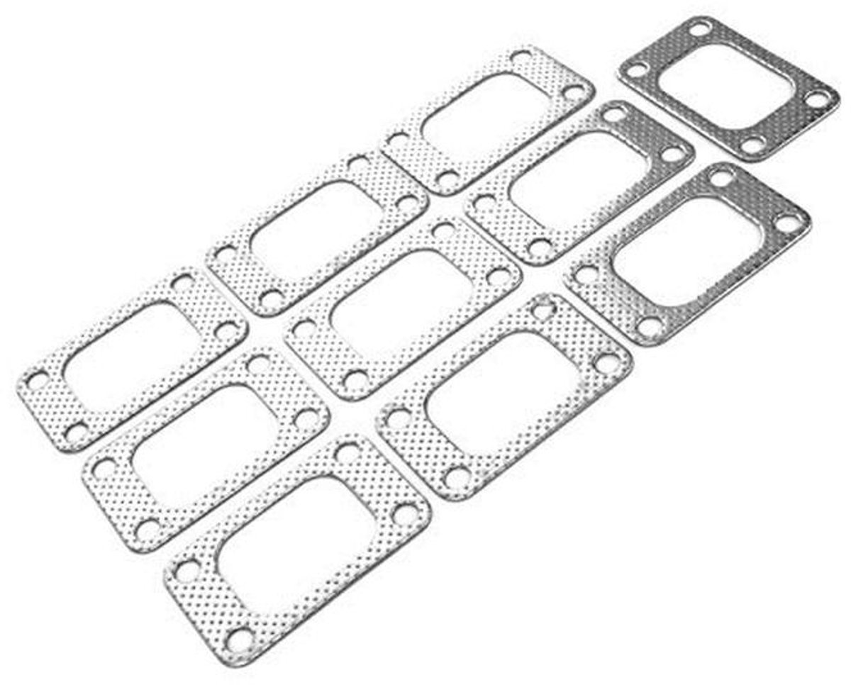 10 Stuks T3 Turbo Flens Turbo Pakking Set - Grafiet Aluminium Geschikt voor T34 T35 T38 GT35