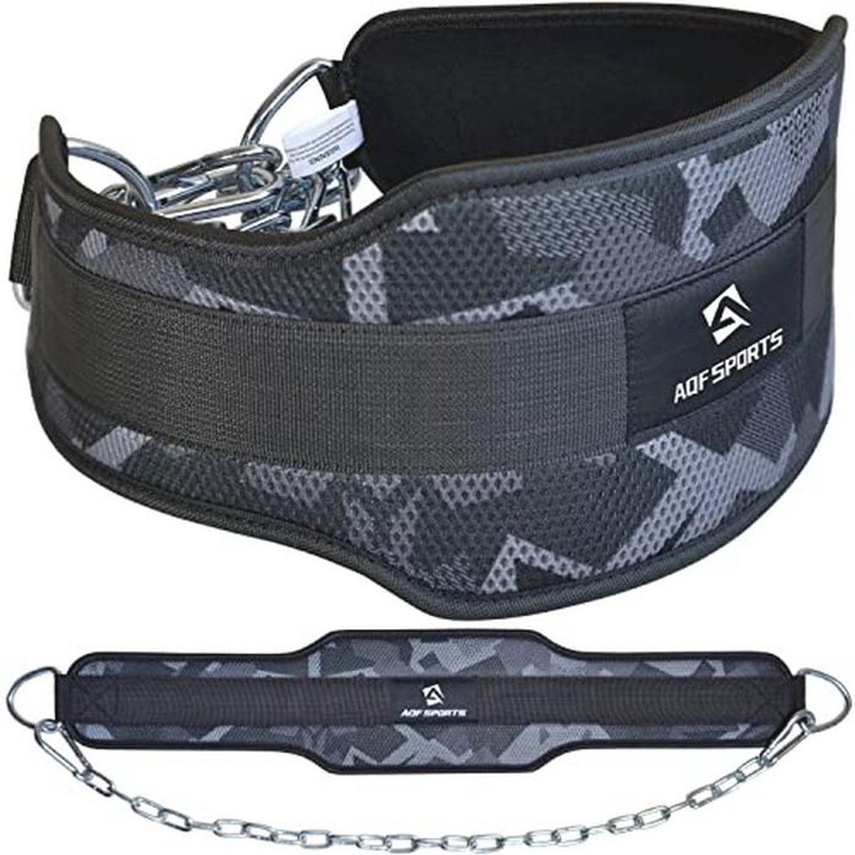 Dipriem met Stalen Ketting - Verstelbare Fitness Riem voor Krachttraining en Bodybuilding