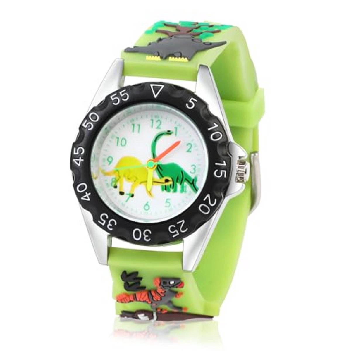 Digitale Kinderhorloge voor Meisjes - Schattig 3D-Cartoon Ontwerp met Zachte Armband