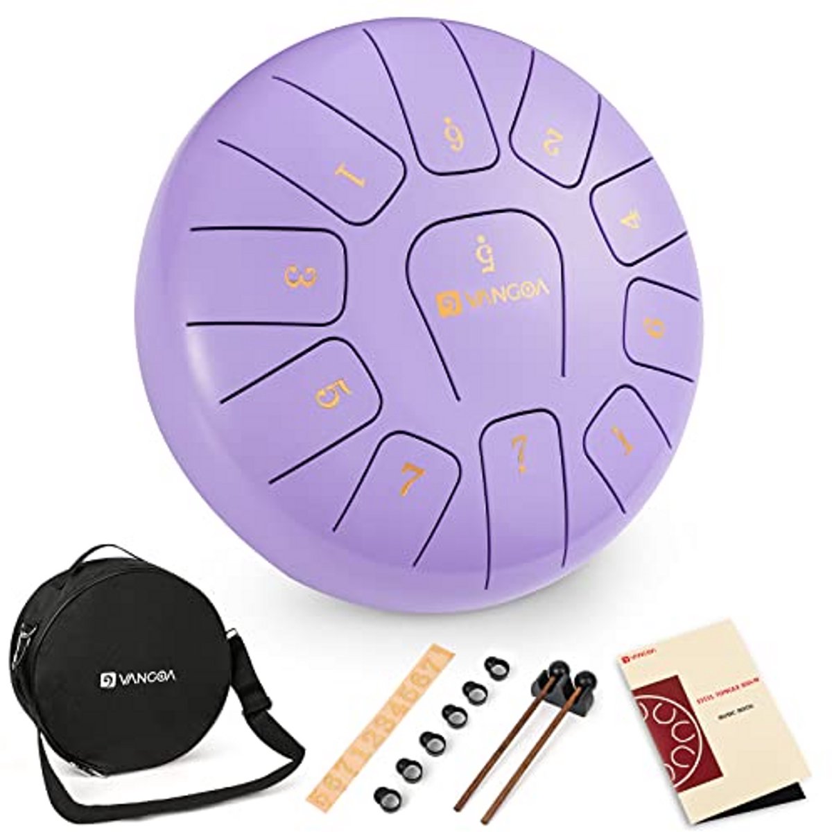 10" Stalen Tongtrommel met 11 Noten - Handpan Muziekinstrument voor Meditatie en Yoga