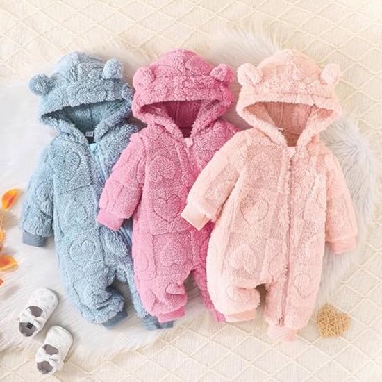 Pasgeboren baby winter sneeuwpak jumpsuit met capuchon voor jongens en meisjes — afbeelding 2