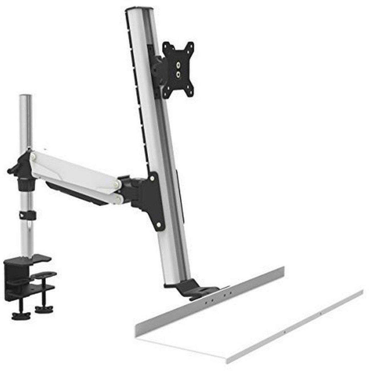 Ergonomische Monitor Houder tot 27 inch met VESA 75/100 voor Zit- en Sta-werkplekken