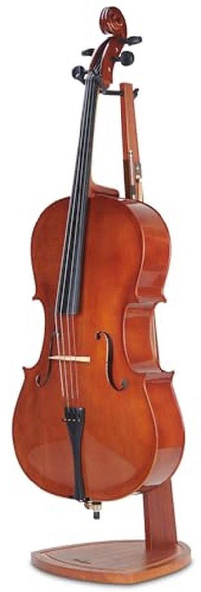 Houten Cello Standaard met Booghouder voor Alle Groottes