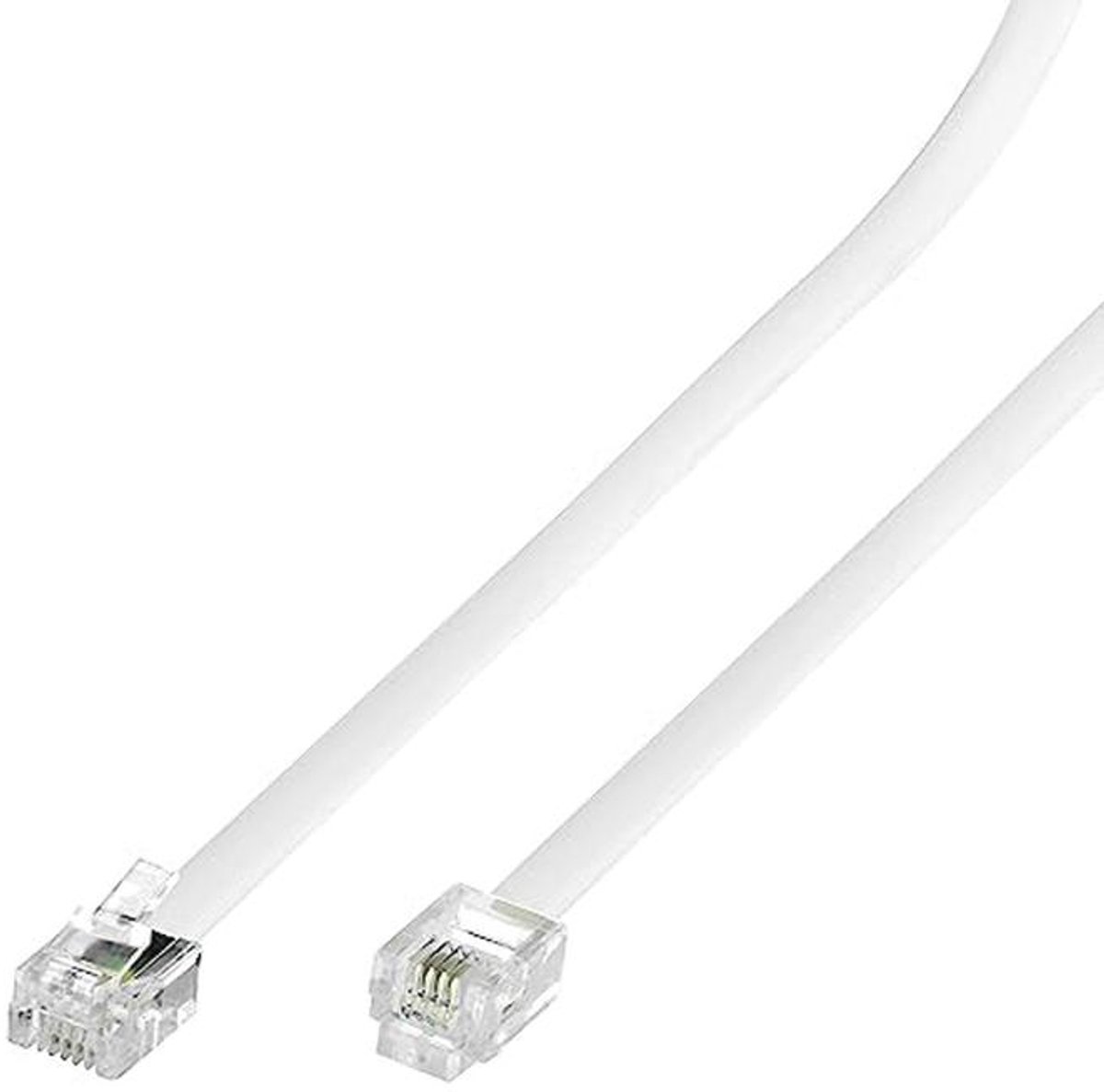 Telefoonverlengkabel RJ11 6P4C - 7 Voet Witte Modulaire Telefoonkabel