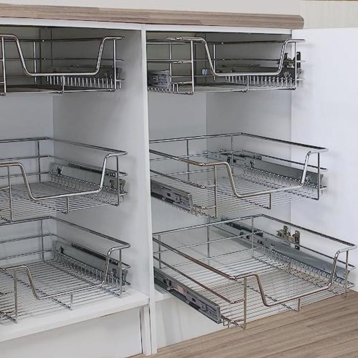 Uittrekbare Keukenmanden 6 Stuks 50 cm - Opbergoplossingen voor Kast