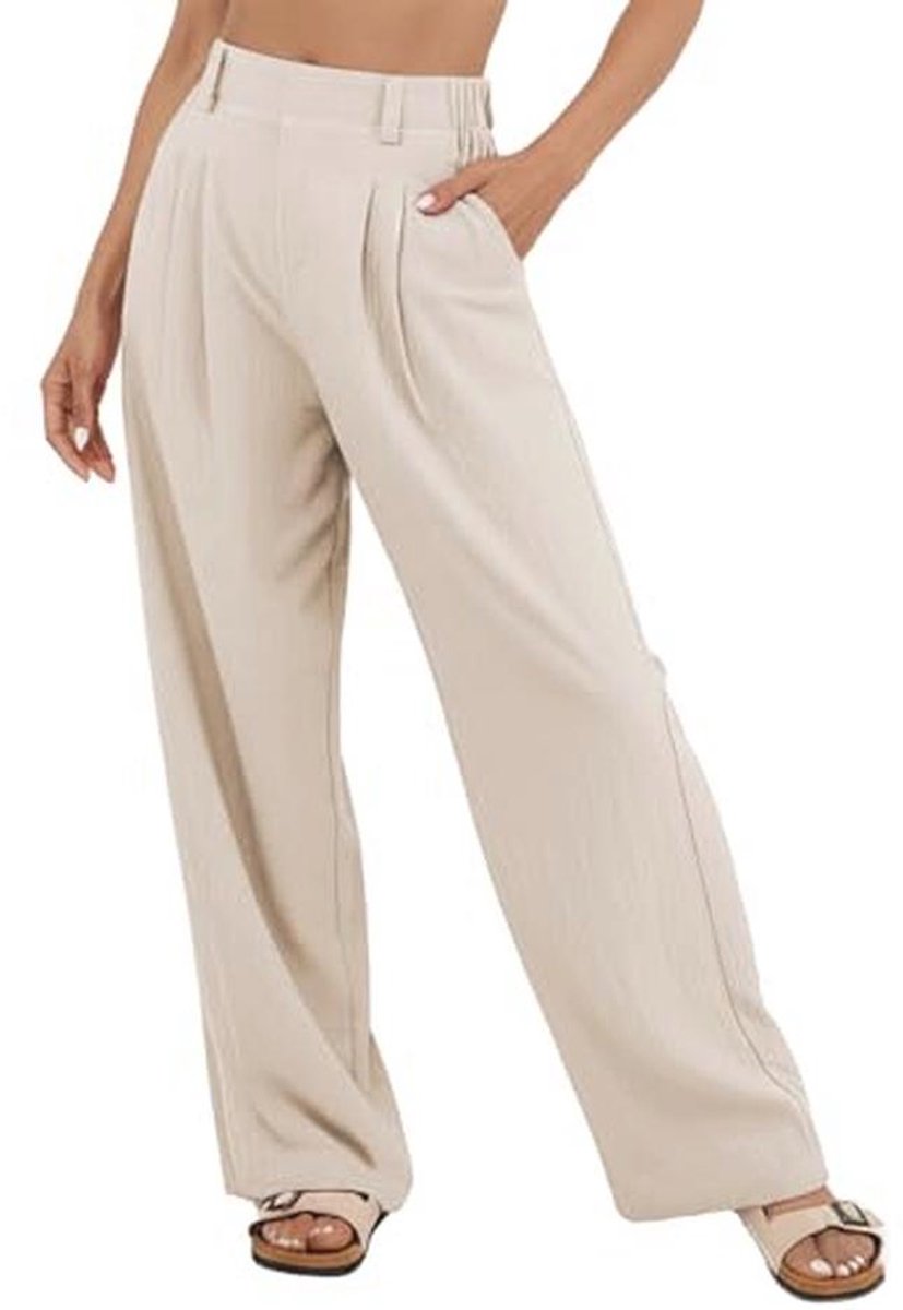 Casual Hoge Taille Palazzo Broek voor Dames - Flowy en Ademend