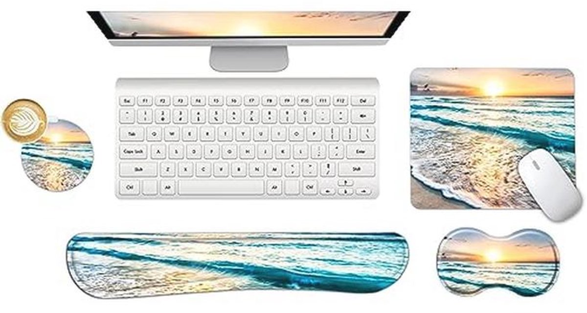 Ergonomische Handpalmsteun en Muismatset 4-in-1 voor Computer en Laptop