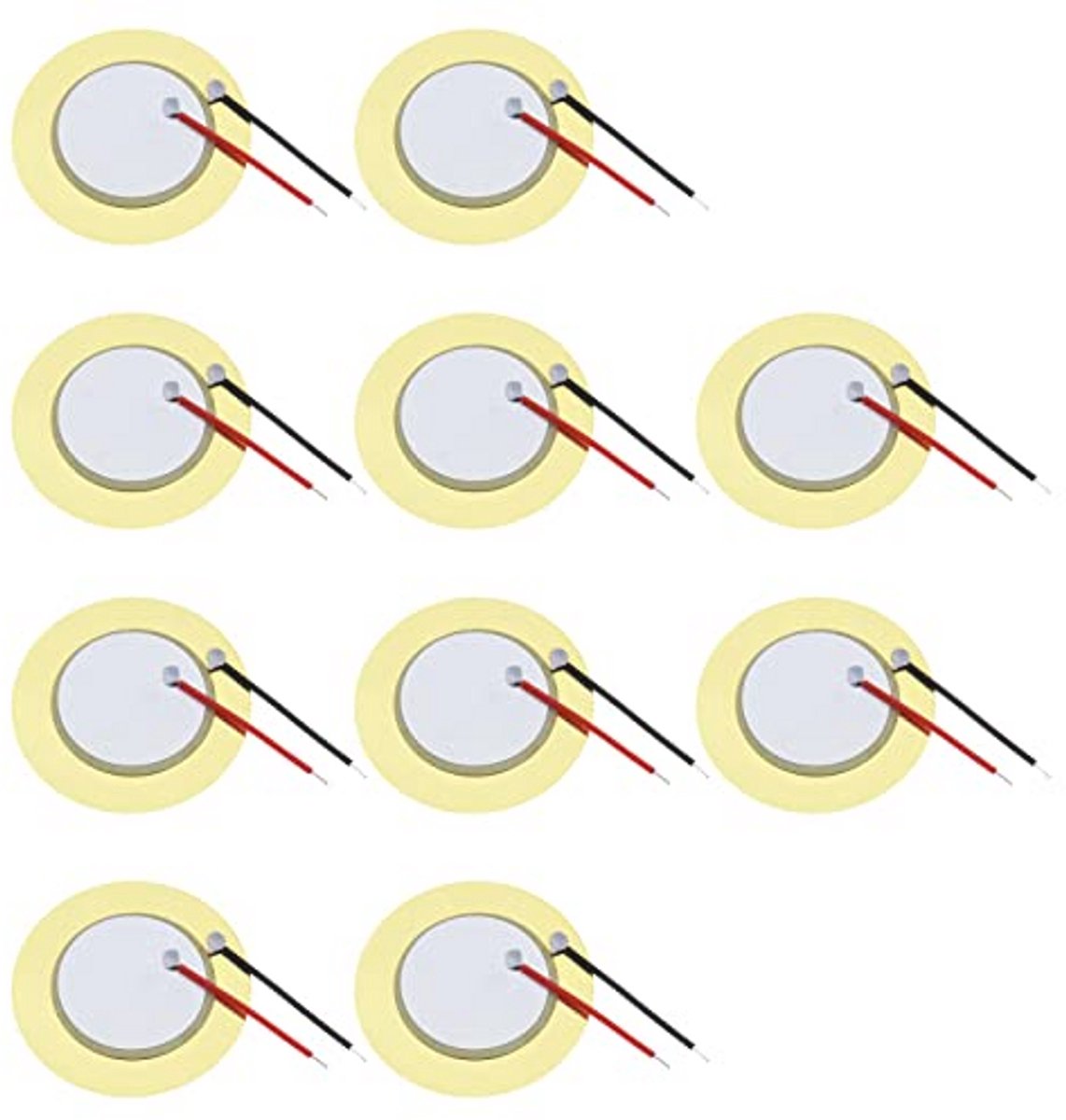 10 Stuks 35mm Piezo Discs Akoestische Pickup - Microfoon en Transducer voor Instrumenten