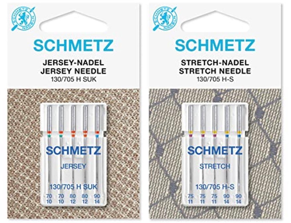 Naaldassortiment Stretch en Jersey voor Naaimachines - 10 Naalden - Systeem 130/705