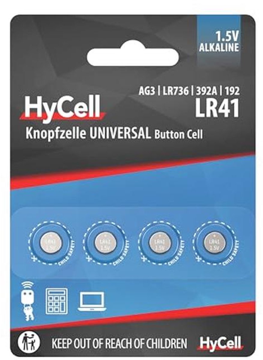 LR41 Alkaline Batterij Set van 4 - Geschikt voor Diverse Toepassingen