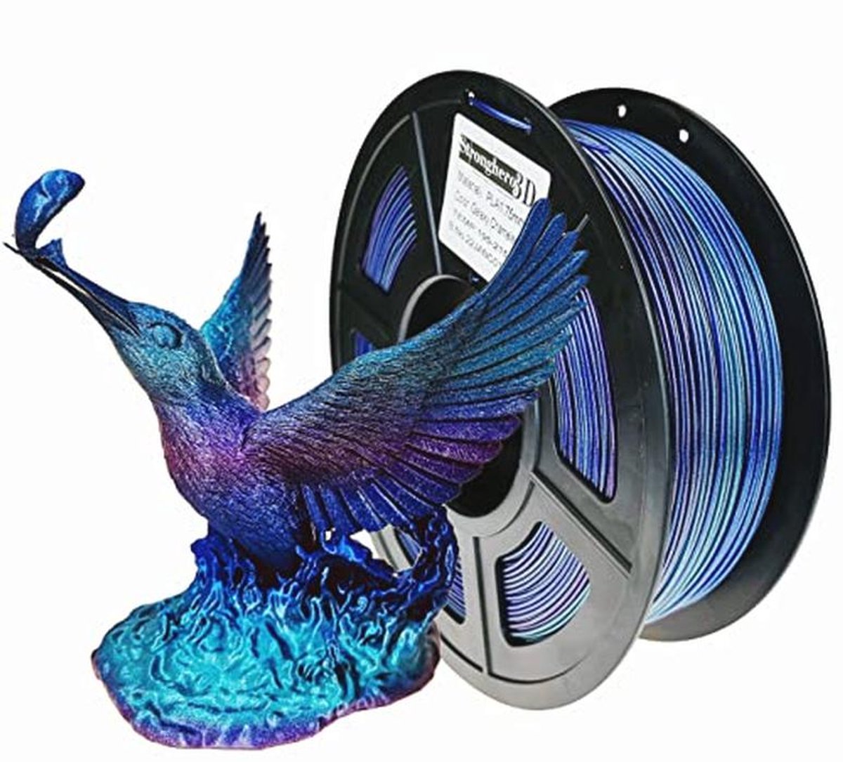 Meerkleurig 3D-printer filament 1,75 mm, Vertigo Melkweg, voor Ender3 en Prusa