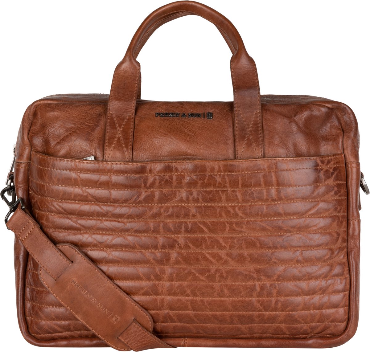 Presly & Sun Heren - Leren tas - Cognac