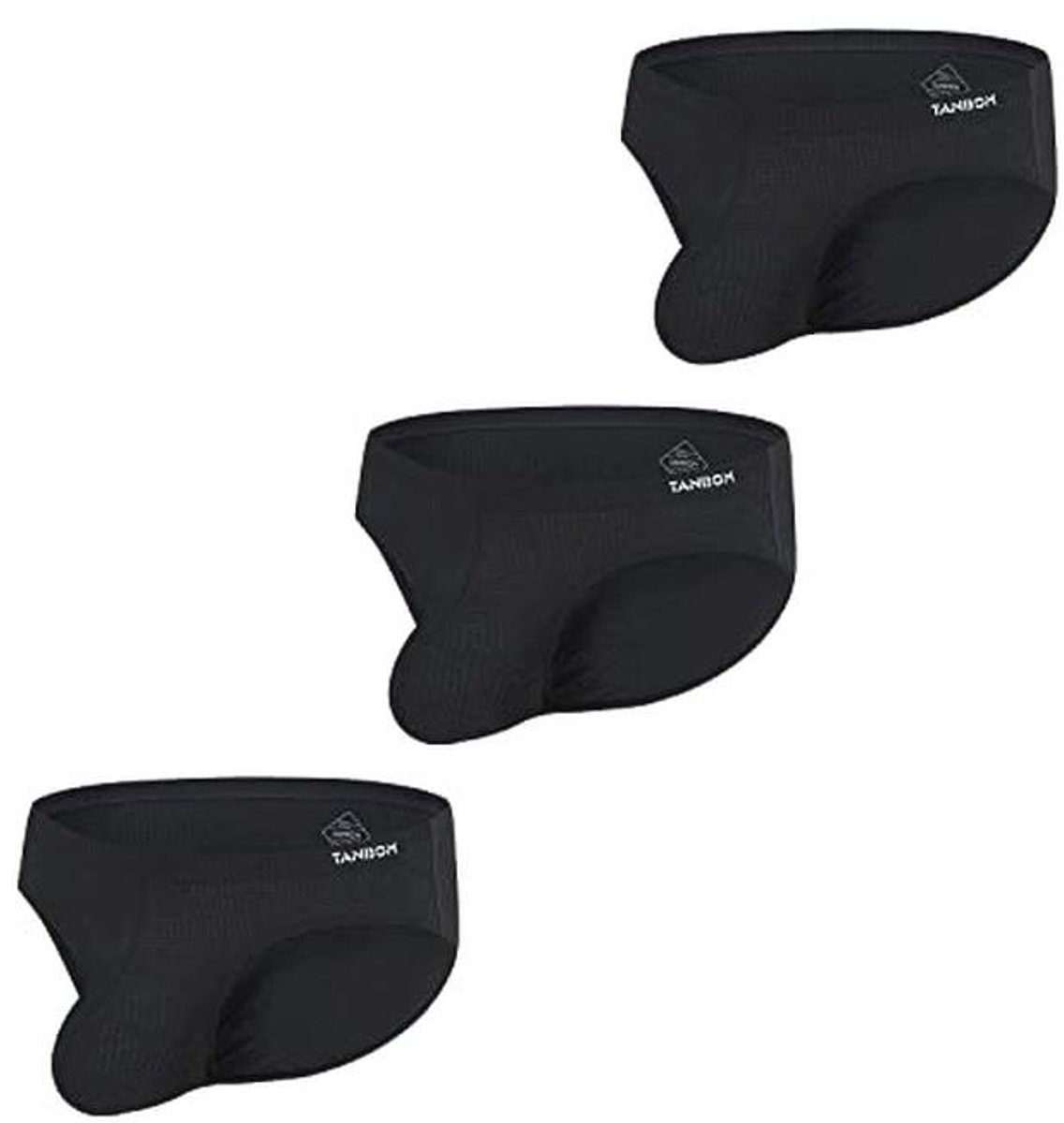 Driehoekslip voor heren, lage taille, ademend gaasstof, grote zak, tagloze onderbroek