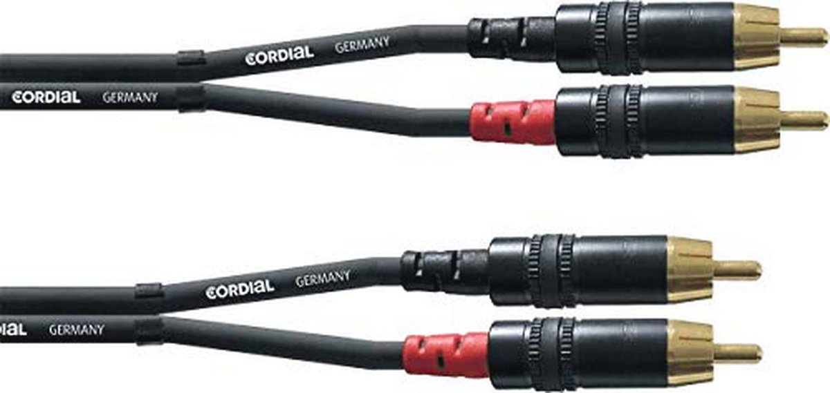 Audio Dubbele RCA-kabel 3 m - Hoge Kwaliteit AUDIO-kabel Essentials