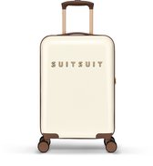SUITSUIT Handbagage koffer 55x35x20 - Handbagage trolley - Lichtgewicht koffer - Reiskoffer - Veilig TSA cijferslot - Fab Seventies koffer Antique White - Wit