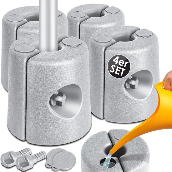 Set van 4 Vulbare Paviljoenstandaarden voor Tenten en Partytenten - Stabilisatie Gewichten