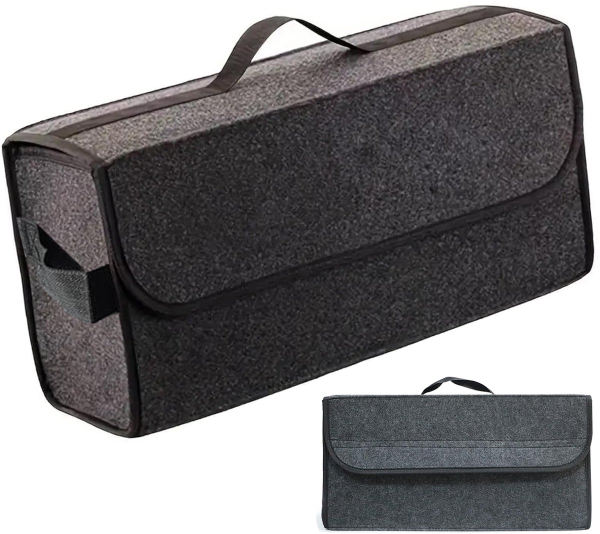 IMPERATORIS® Kofferbak Organizer - Auto Opbergtas - Opvouwbare Tas voor Boodschappen en Gereedschap - Anti-slip Bodem - Veel Opbergruimte - 1 Stuk - grijs - 50 x 17 x 24 cm