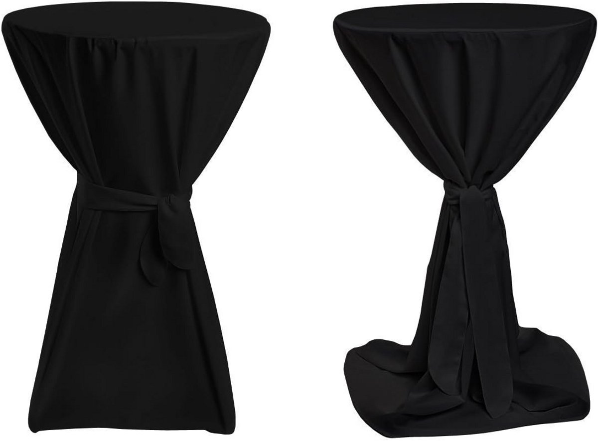 Elegante Zwarte Hoge Tafelhoes voor Bistrotafel Ronde Diameter 100 cm