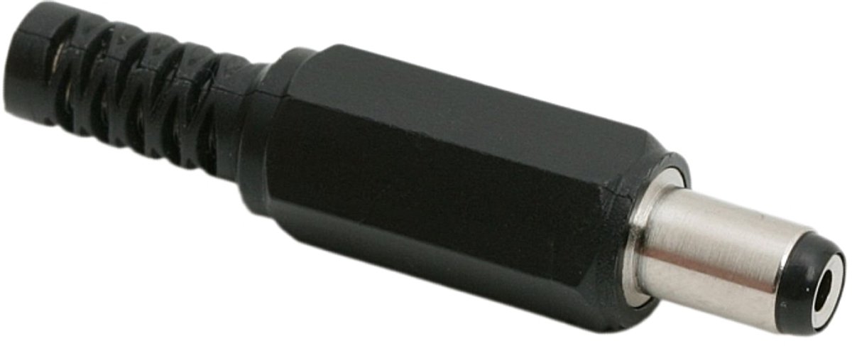 5x DC Stekker 5.5×2.1 mm met Trekontlasting – DC Plug Kunststof – Voeding Connector – Kabelontlasting – 5 Stuks [05149]