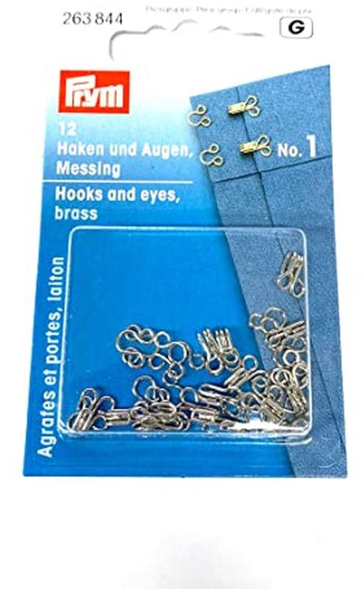 Haken en Ogen nr. 1 - Zilver - 12 Stuks - 12 mm - Hoogwaardige Kleding Sluiting