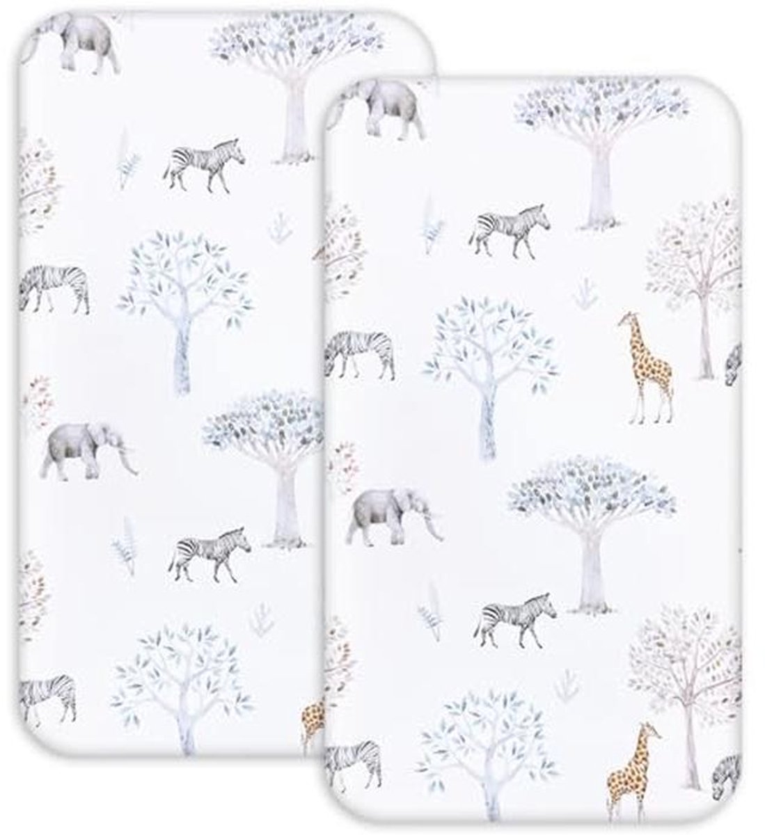 Ultrazachte Aankleedkussenhoezen voor Baby | Ademend Mousseline Tafellaken Set van 2 | Unisex | 16,5 x 13,5 cm